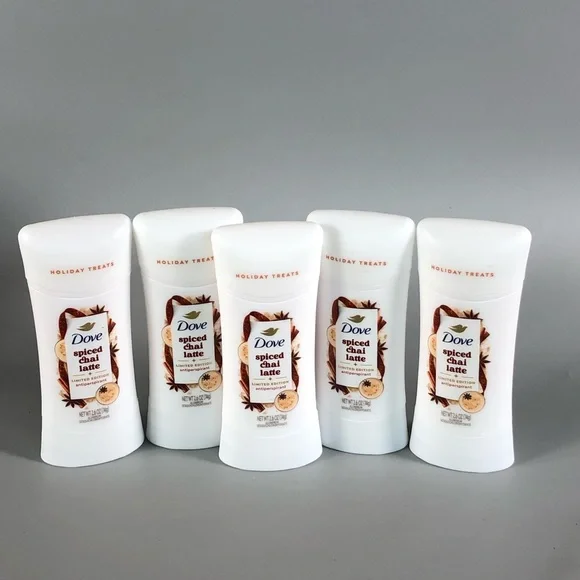 Dove Spiced Holiday Treats Limited Edition Chai Latte Deodorant 5pack - Picture 1 of 4